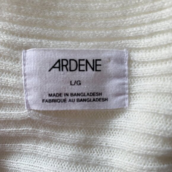 Ardene Ivory Dolman Sleeve Knit Sweater | Size Large - Picture 2 of 14